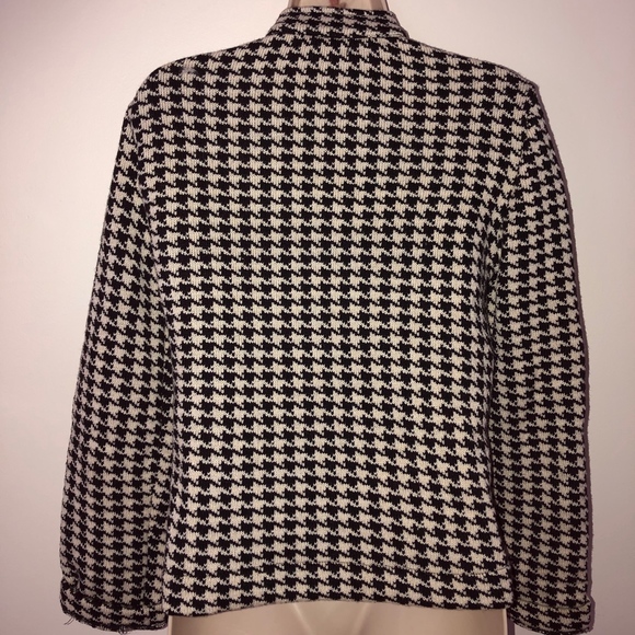 LUCIANO DANTE houndstooth double front zip knit - Picture 6 of 8